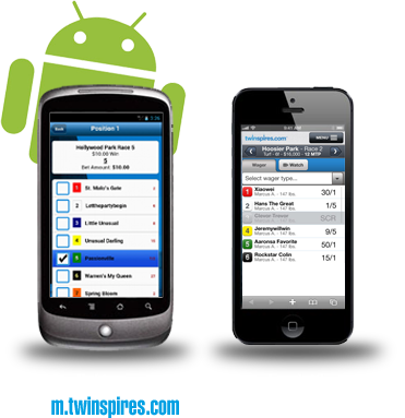 Available on your smartphone by visiting m.twinpires.com